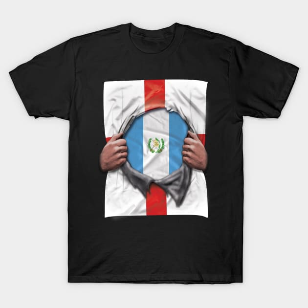 Guatemala Flag English Flag Ripped - Gift for Guatemalan From Guatemala T-Shirt by Country Flags